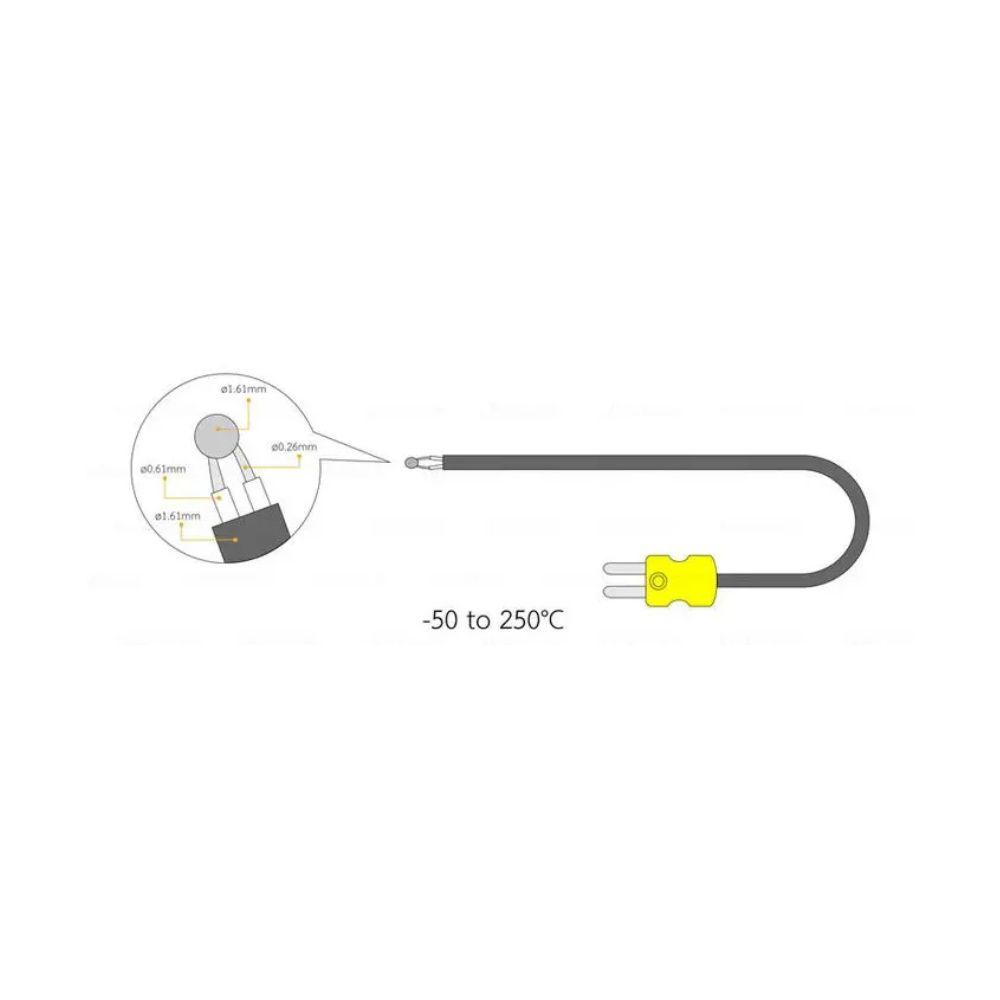 Rixen GK-03 โพรบวัดอุณหภูมิทั่วไป Max. 250℃ (General Type) 1M